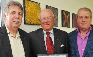 Two years of fundraising: Freemasons Geoff Greenaway, Norm Standing and Brian Freakley with their certificate of appreciation from the CanDo Cancer Trust. Two years of fundraising: Freemasons Geoff Greenaway, Norm Standing and Brian Freakley with their certificate of appreciation from the CanDo Cancer Trust.